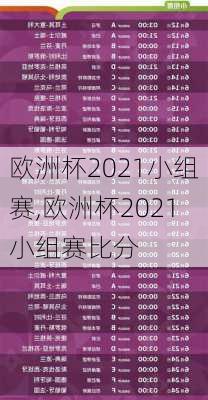 欧洲杯2021小组赛,欧洲杯2021小组赛比分