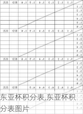 东亚杯积分表,东亚杯积分表图片