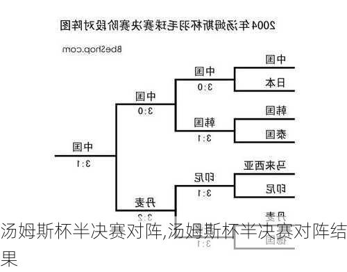 汤姆斯杯半决赛对阵,汤姆斯杯半决赛对阵结果