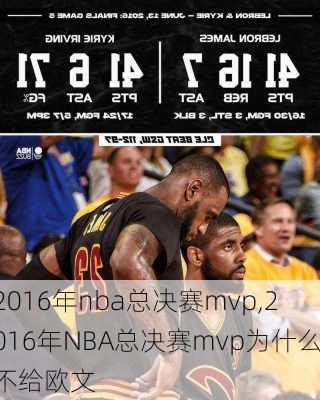 2016年nba总决赛mvp,2016年NBA总决赛mvp为什么不给欧文