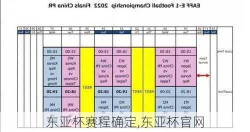 东亚杯赛程确定,东亚杯官网