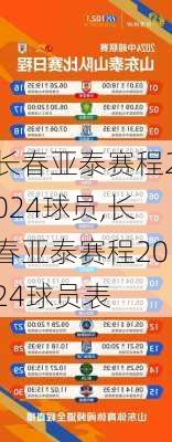 长春亚泰赛程2024球员,长春亚泰赛程2024球员表