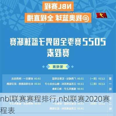 nbl联赛赛程排行,nbl联赛2020赛程表