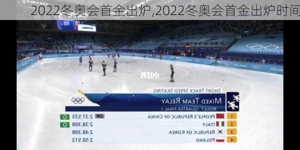 2022冬奥会首金出炉,2022冬奥会首金出炉时间