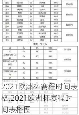 2021欧洲杯赛程时间表格,2021欧洲杯赛程时间表格图