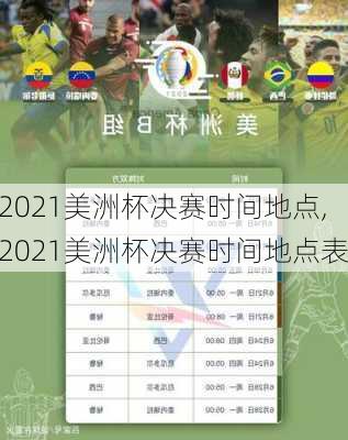 2021美洲杯决赛时间地点,2021美洲杯决赛时间地点表