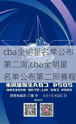 cba全明星名单公布第二周,cba全明星名单公布第二周赛程