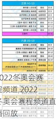 2022冬奥会赛程频道,2022冬奥会赛程频道直播回放