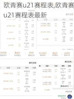 欧青赛u21赛程表,欧青赛u21赛程表最新