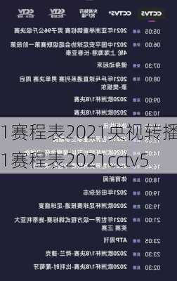 f1赛程表2021央视转播,f1赛程表2021cctv5