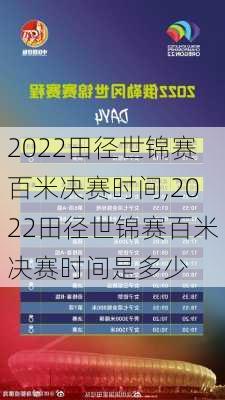 2022田径世锦赛百米决赛时间,2022田径世锦赛百米决赛时间是多少