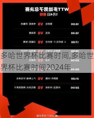 多哈世界杯比赛时间,多哈世界杯比赛时间2024年