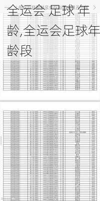 全运会 足球 年龄,全运会足球年龄段