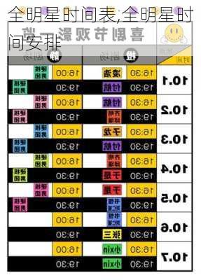 全明星时间表,全明星时间安排