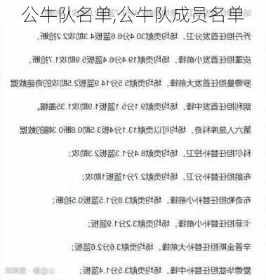 公牛队名单,公牛队成员名单