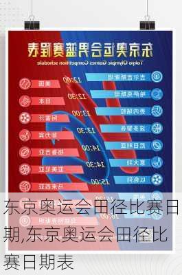 东京奥运会田径比赛日期,东京奥运会田径比赛日期表