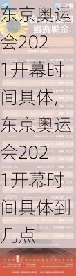 东京奥运会2021开幕时间具体,东京奥运会2021开幕时间具体到几点