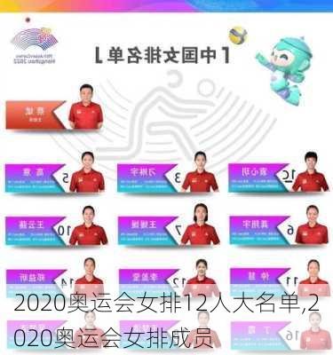 2020奥运会女排12人大名单,2020奥运会女排成员