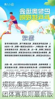 奥运乒乓球团体赛规则,奥运乒乓球团体赛规则最新版