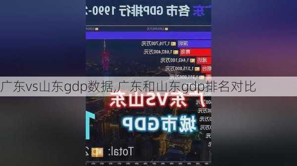 广东vs山东gdp数据,广东和山东gdp排名对比