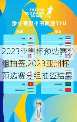 2023亚洲杯预选赛分组抽签,2023亚洲杯预选赛分组抽签结果