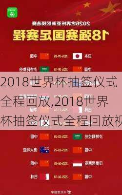 2018世界杯抽签仪式全程回放,2018世界杯抽签仪式全程回放视频