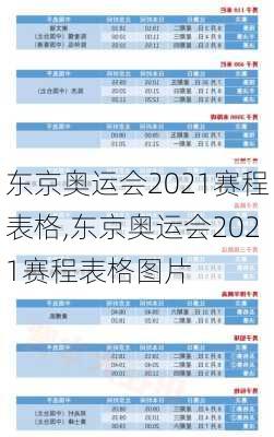 东京奥运会2021赛程表格,东京奥运会2021赛程表格图片