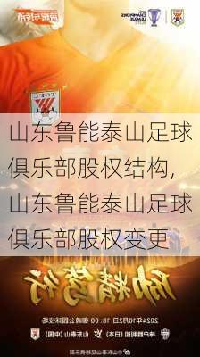 山东鲁能泰山足球俱乐部股权结构,山东鲁能泰山足球俱乐部股权变更