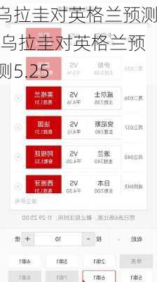 乌拉圭对英格兰预测,乌拉圭对英格兰预测5.25