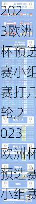 2023欧洲杯预选赛小组赛打几轮,2023欧洲杯预选赛小组赛打几轮啊