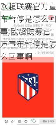 欧超联赛官方宣布暂停是怎么回事,欧超联赛官方宣布暂停是怎么回事啊