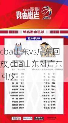 cba山东vs广东回放,cba山东对广东回放