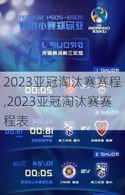 2023亚冠淘汰赛赛程,2023亚冠淘汰赛赛程表