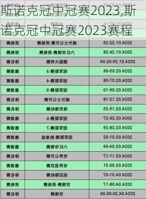 斯诺克冠中冠赛2023,斯诺克冠中冠赛2023赛程