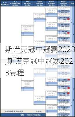 斯诺克冠中冠赛2023,斯诺克冠中冠赛2023赛程