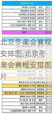 北京冬奥会赛程安排图,北京冬奥会赛程安排图片