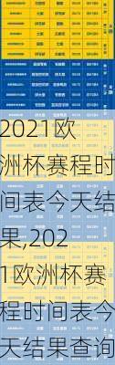 2021欧洲杯赛程时间表今天结果,2021欧洲杯赛程时间表今天结果查询