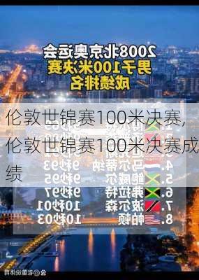 伦敦世锦赛100米决赛,伦敦世锦赛100米决赛成绩